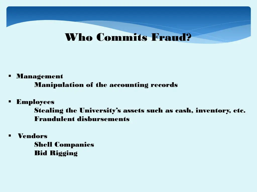 who commits fraud