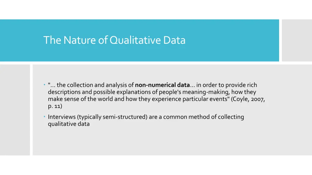 the nature of qualitative data
