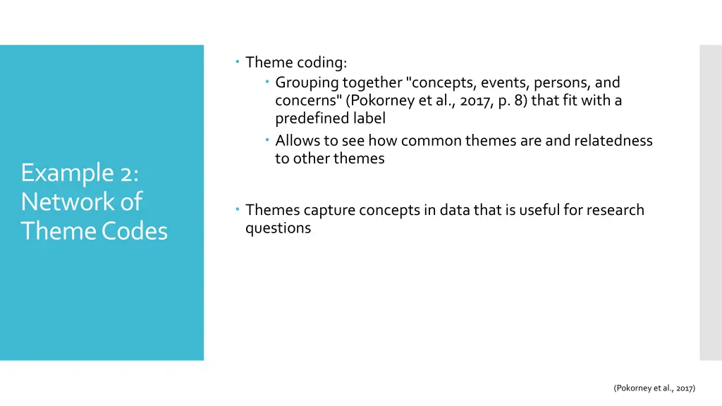 theme coding grouping together concepts events