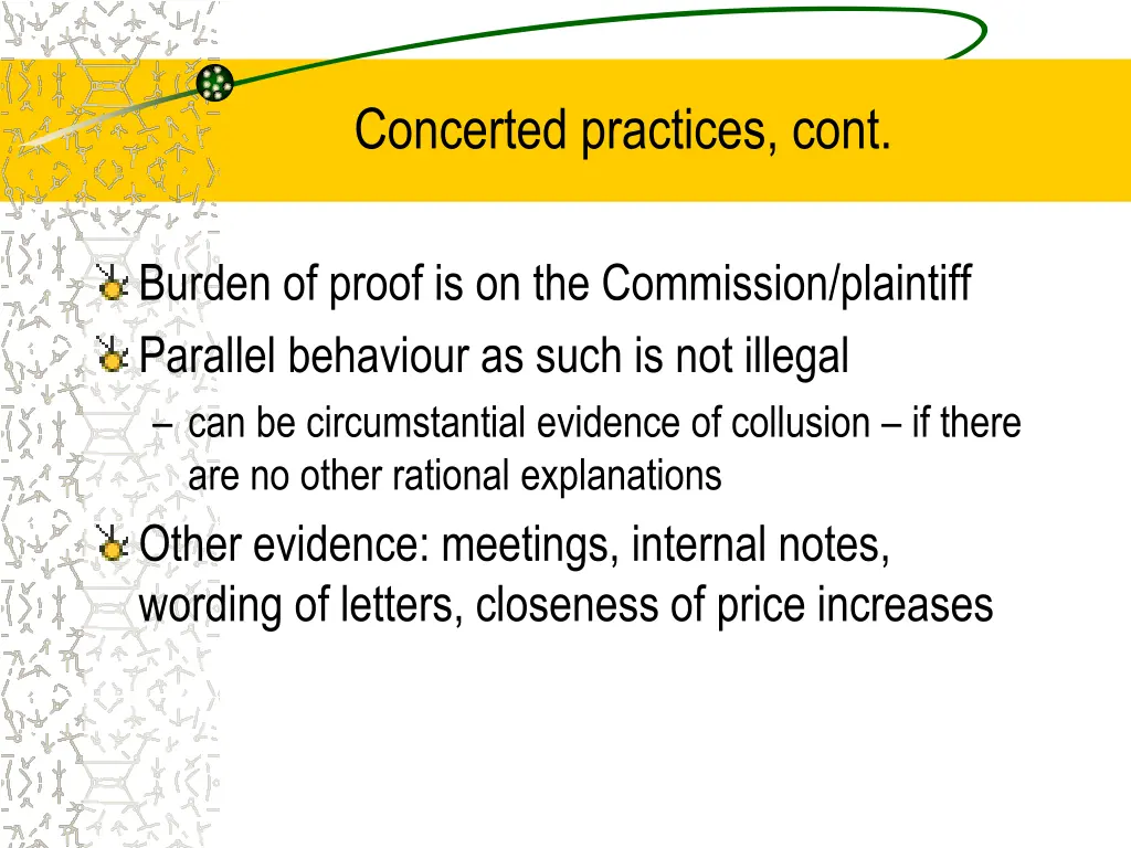 concerted practices cont