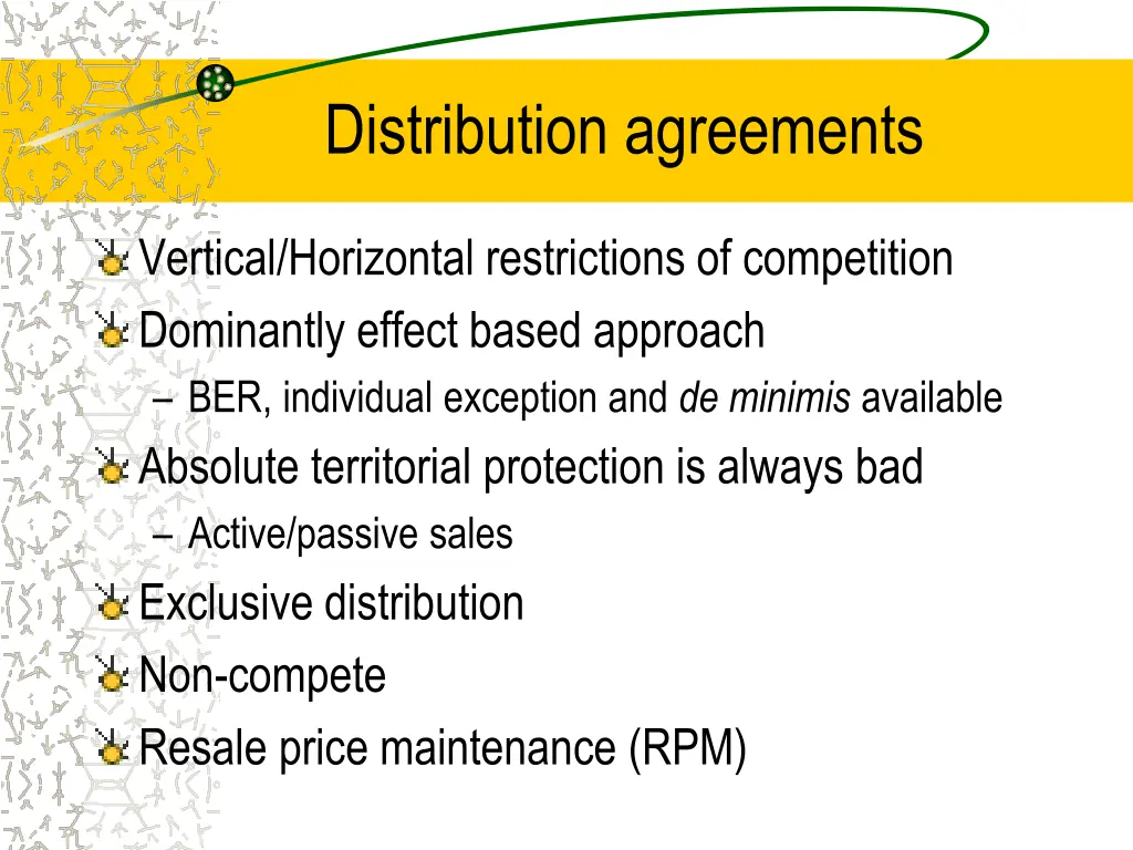distribution agreements