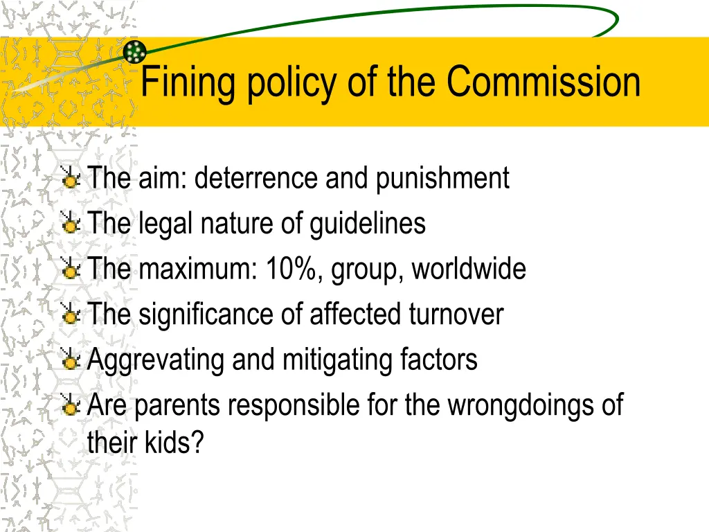 fining policy of the commission