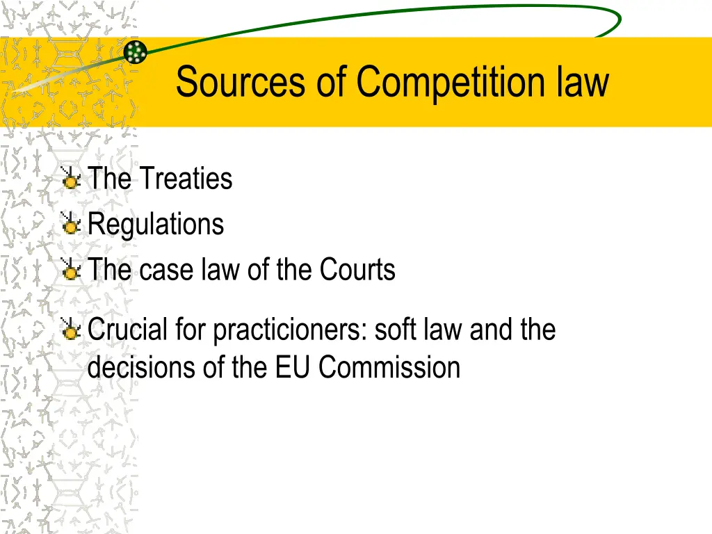 sources of competition law