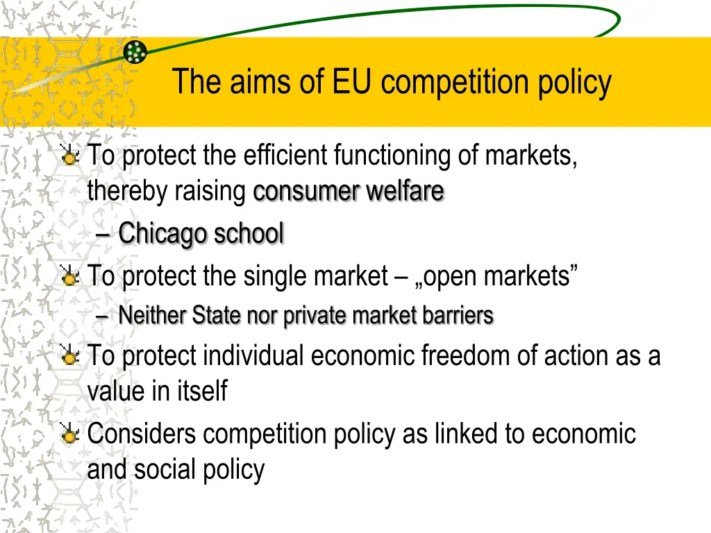 the aims of eu competition policy