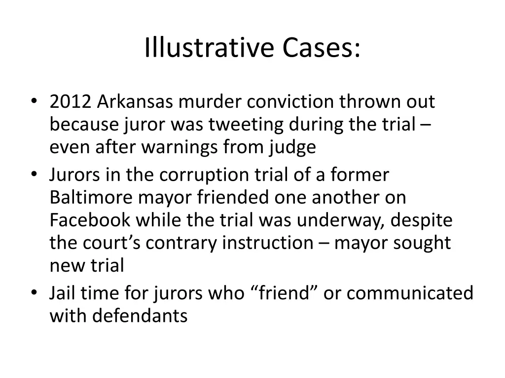 illustrative cases
