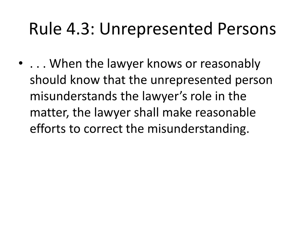 rule 4 3 unrepresented persons 1
