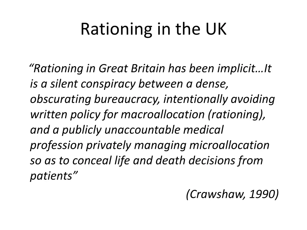 rationing in the uk