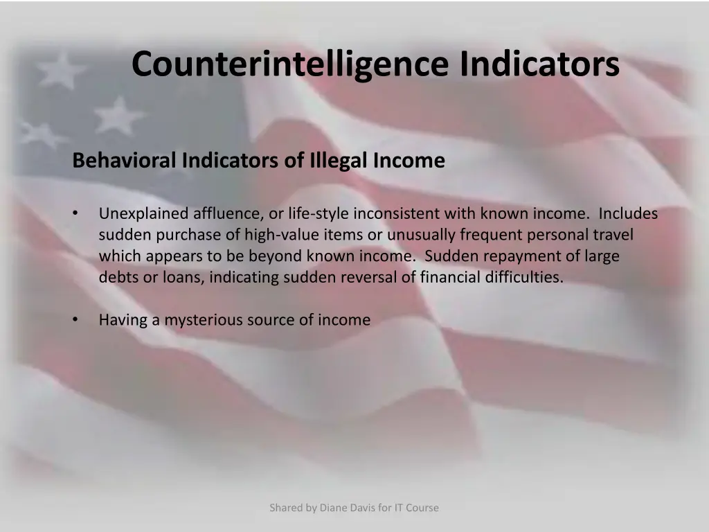 counterintelligence indicators 3