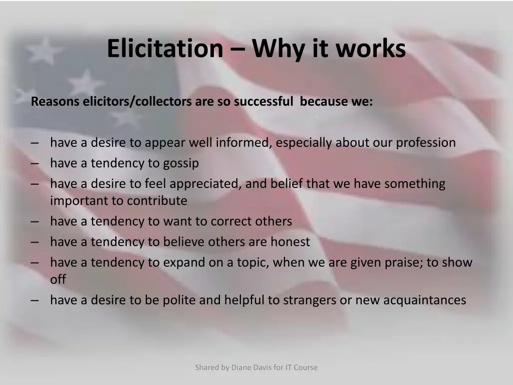 elicitation why it works