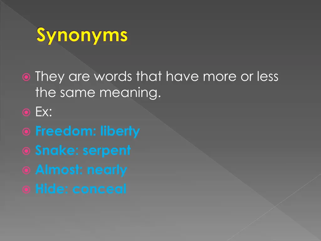 synonyms