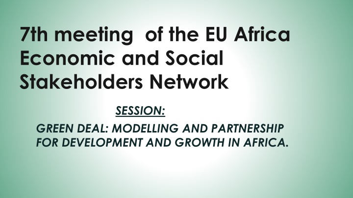 7th meeting of the eu africa economic and social