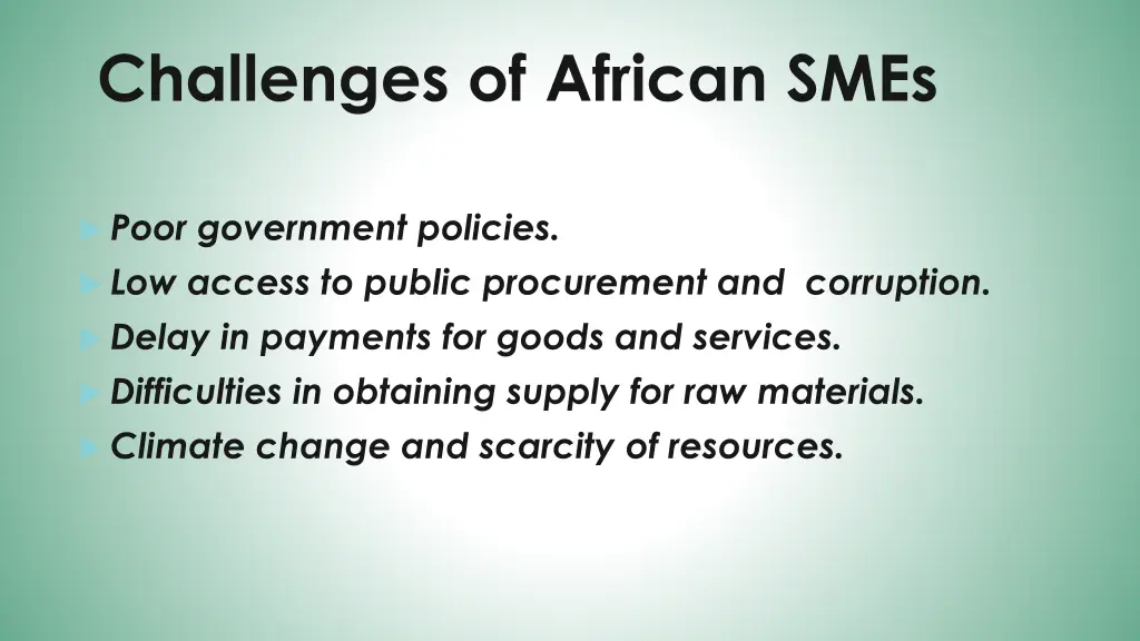 challenges of african smes