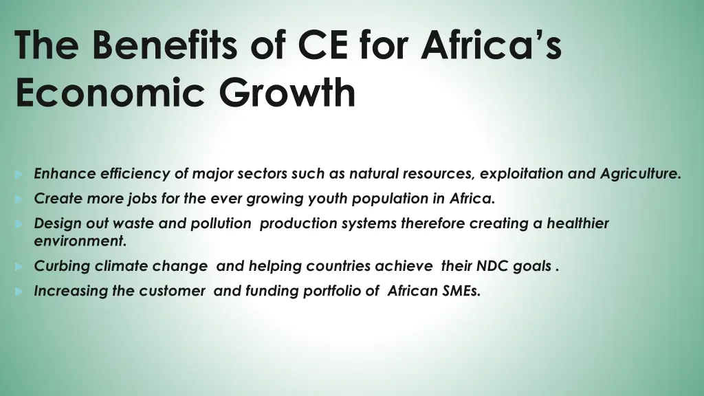 the benefits of ce for africa s economic growth