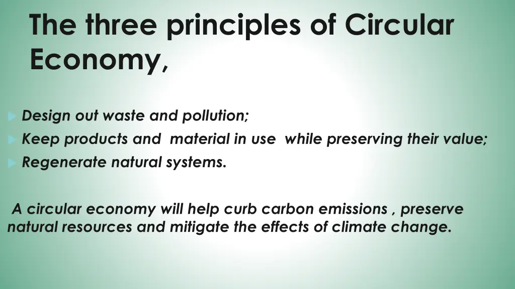 the three principles of circular economy