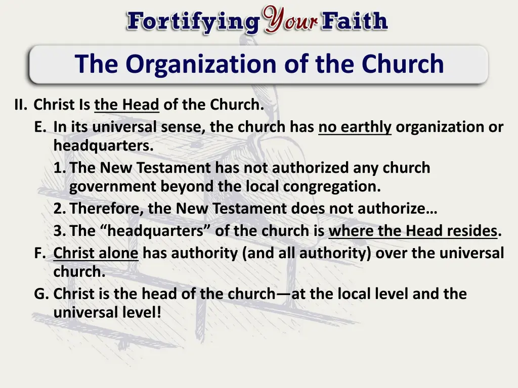 the organization of the church 2