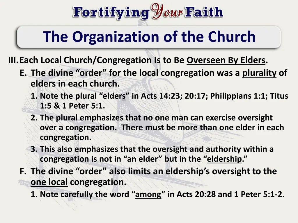 the organization of the church 4