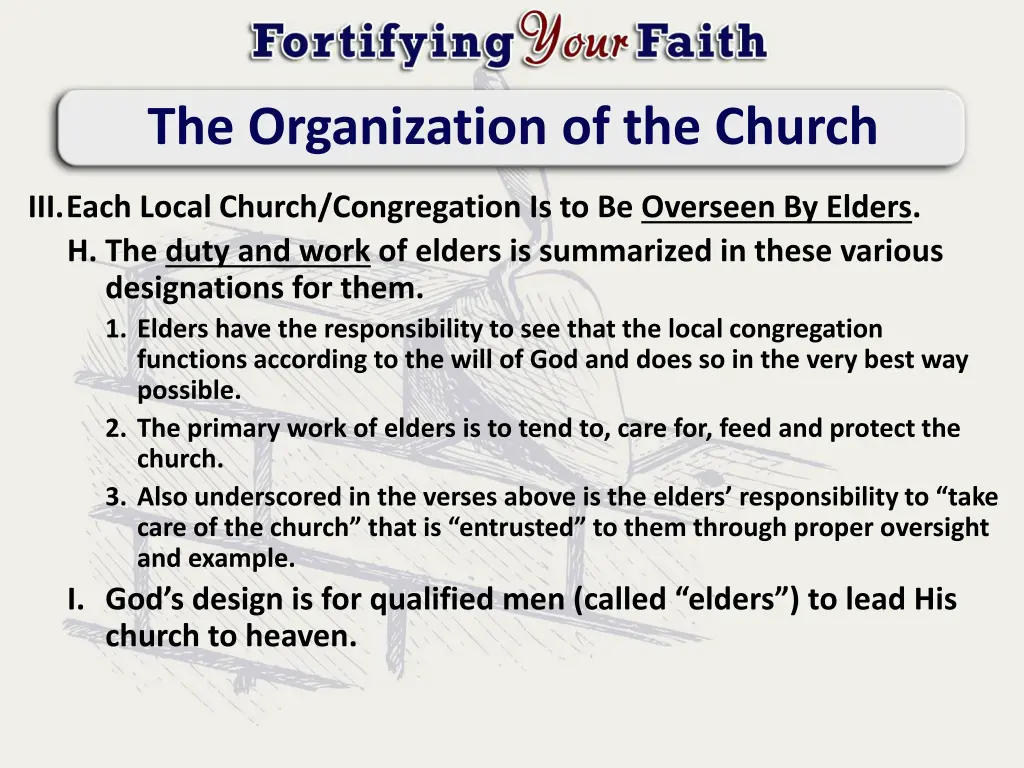 the organization of the church 6