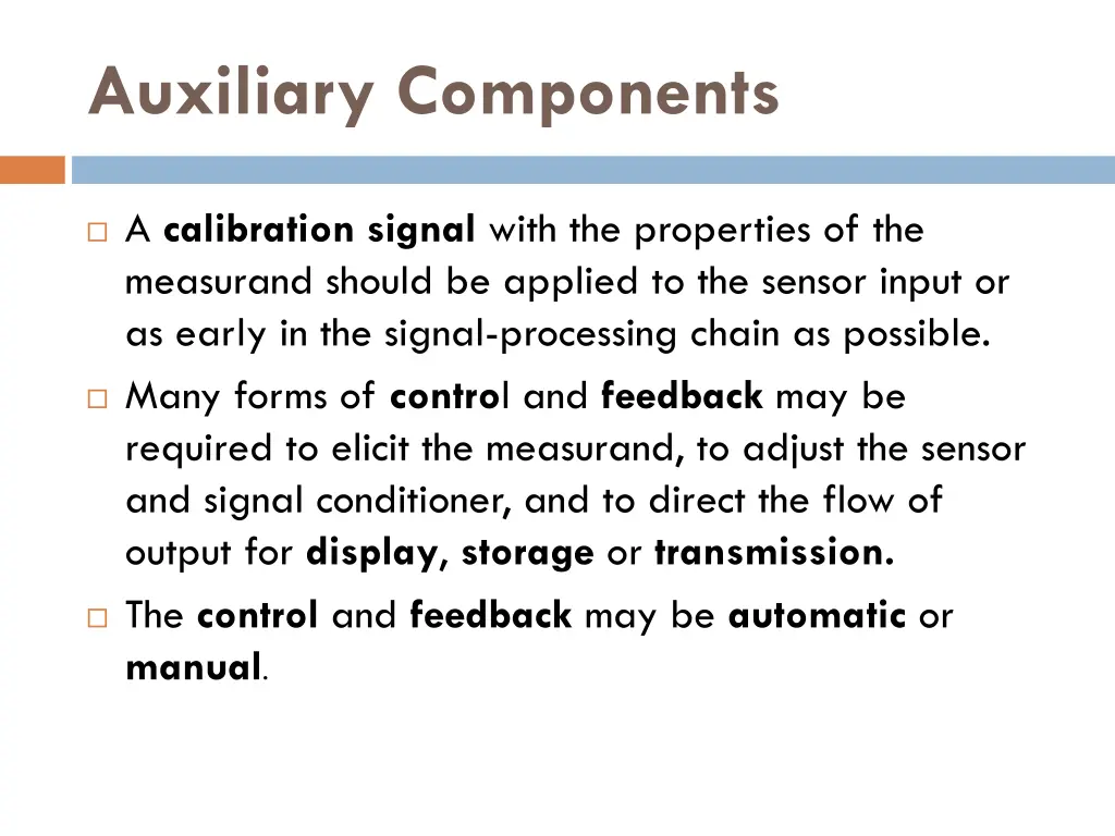 auxiliary components