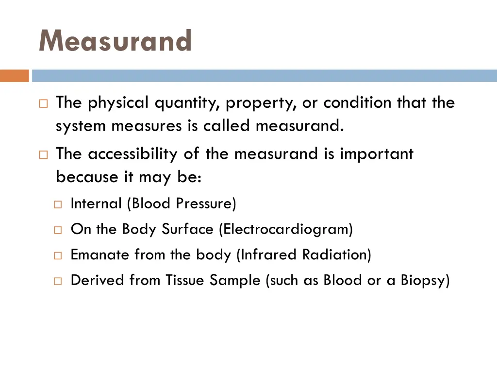 measurand