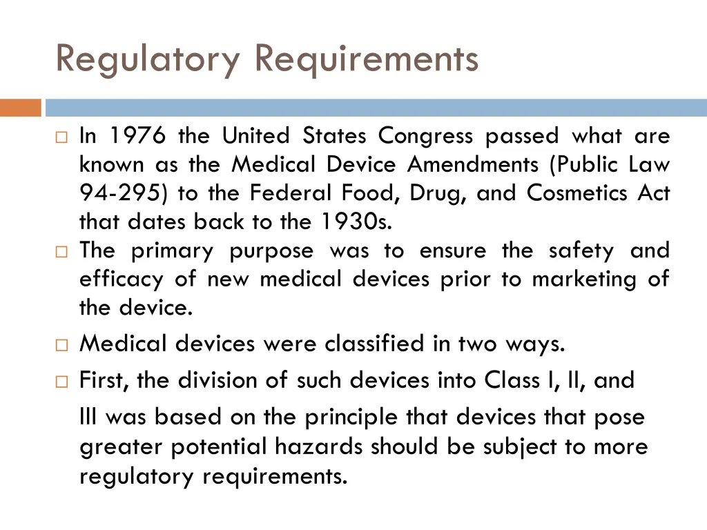 regulatory requirements