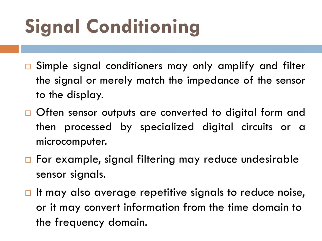signal conditioning