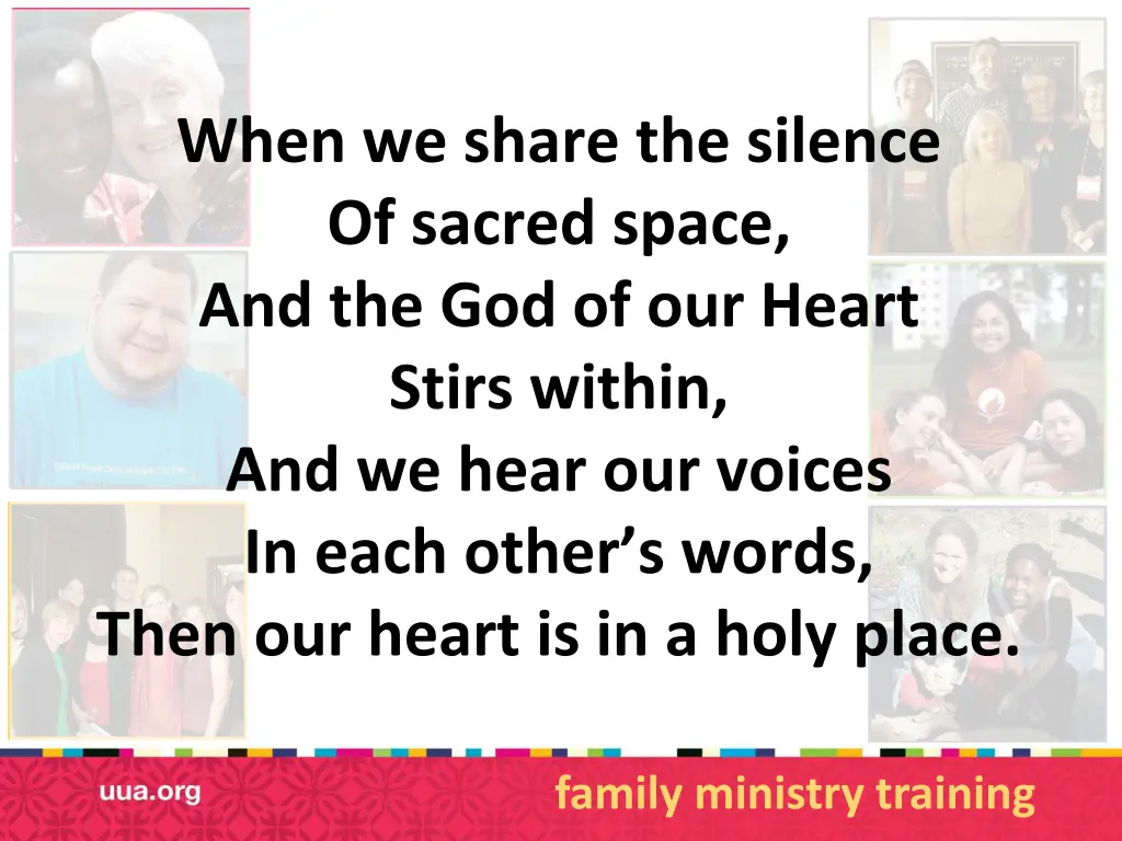 when we share the silence of sacred space