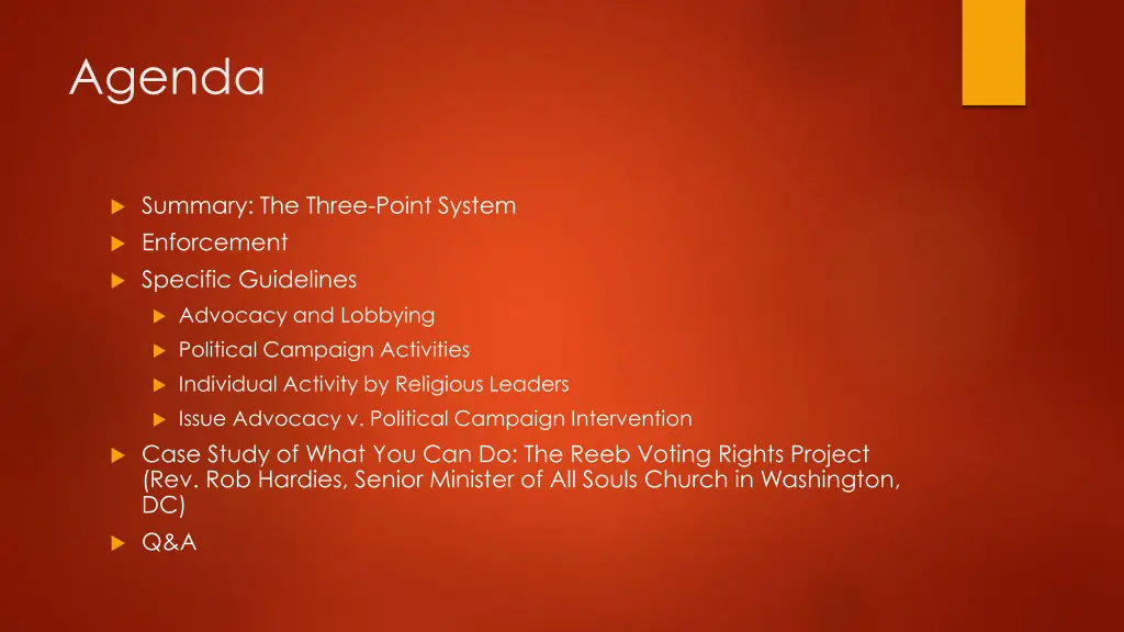 agenda