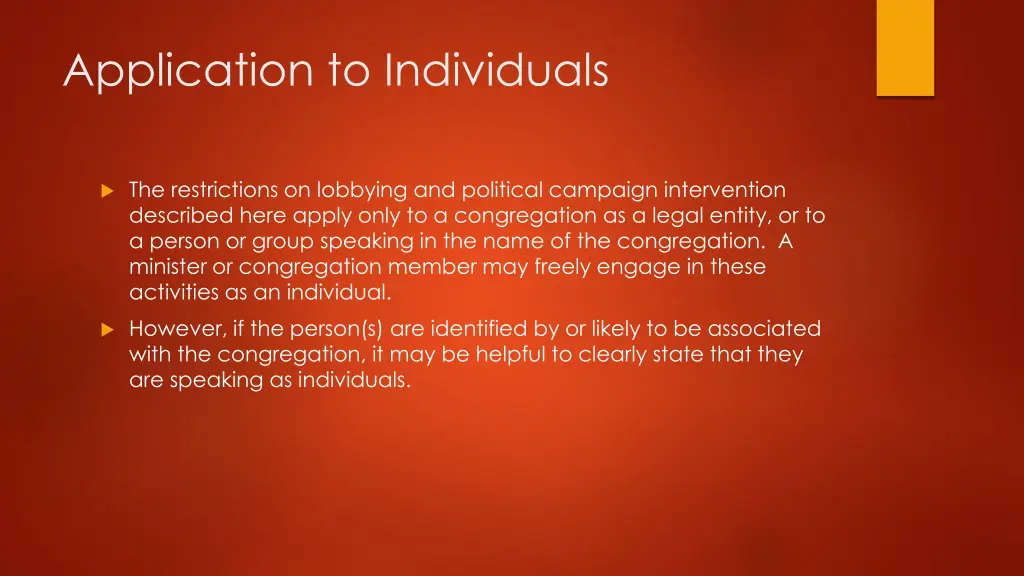 application to individuals