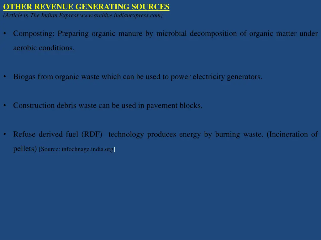 other revenue generating sources article