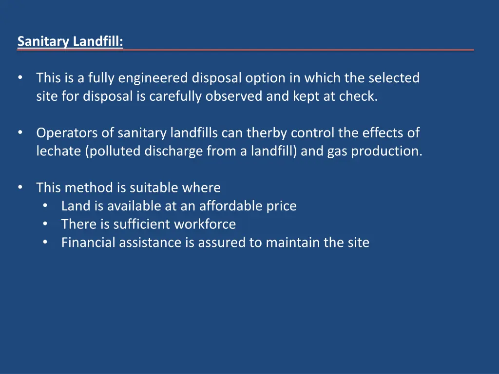 sanitary landfill