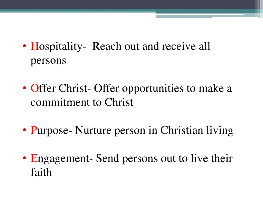 hospitality reach out and receive all persons