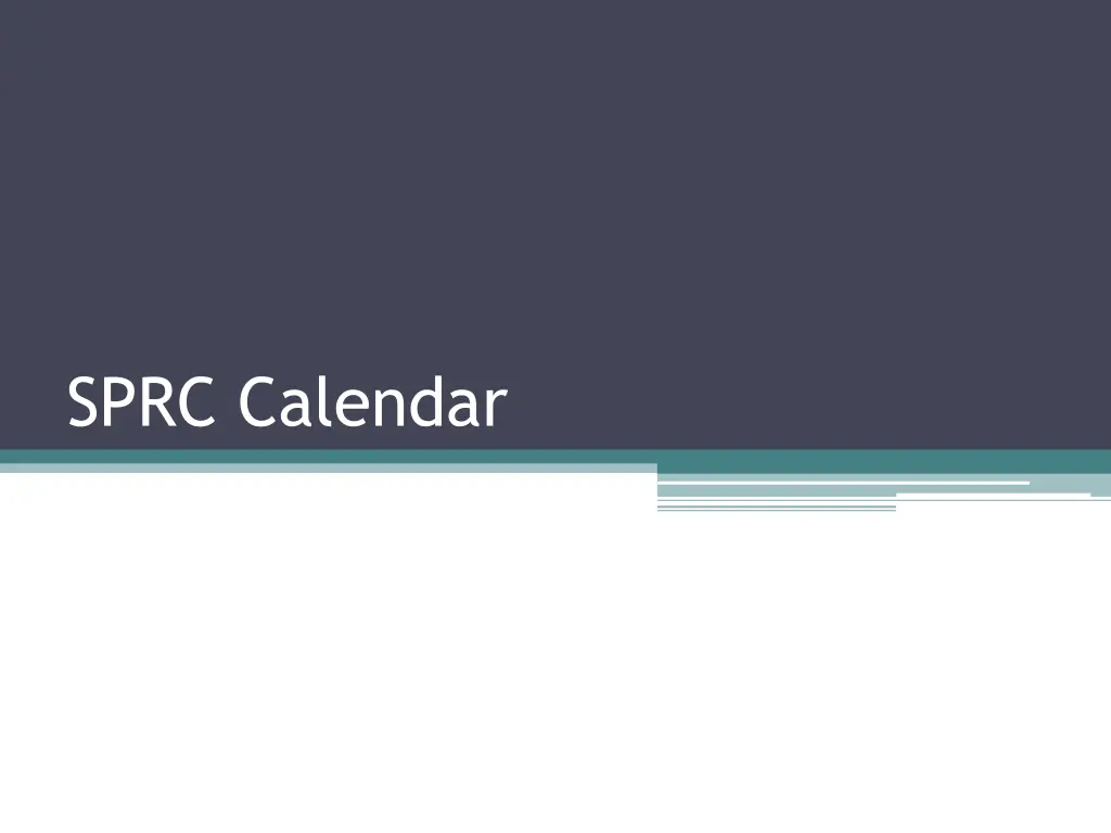 sprc calendar