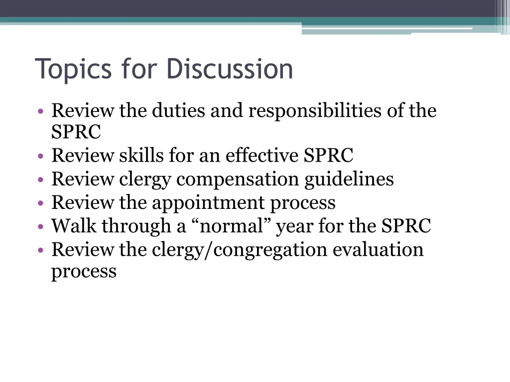 topics for discussion