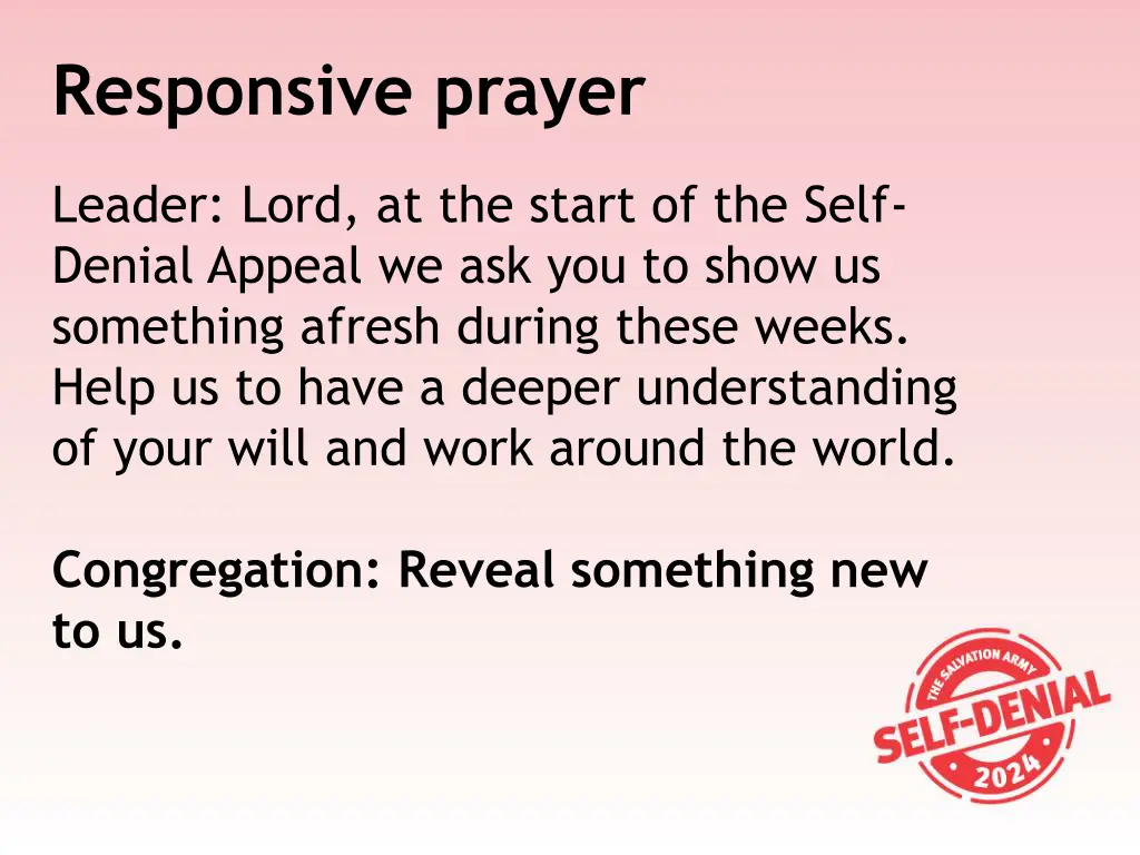 responsive prayer
