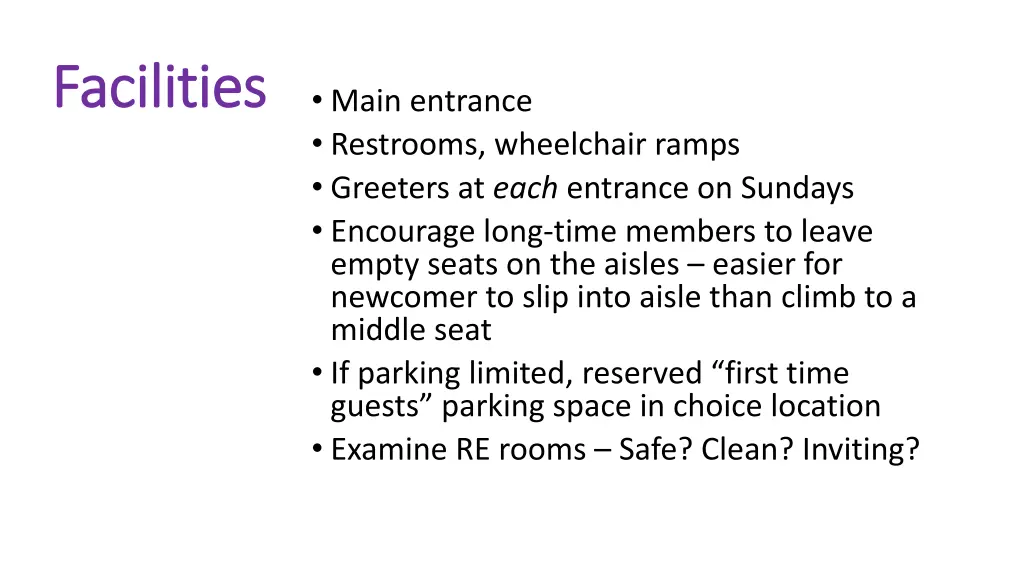 facilities facilities