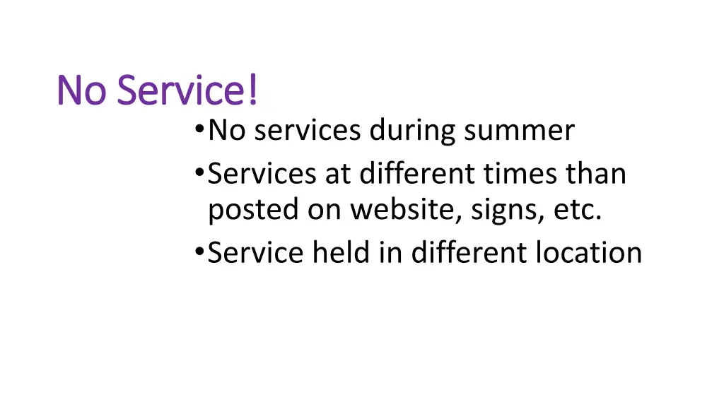 no service no service