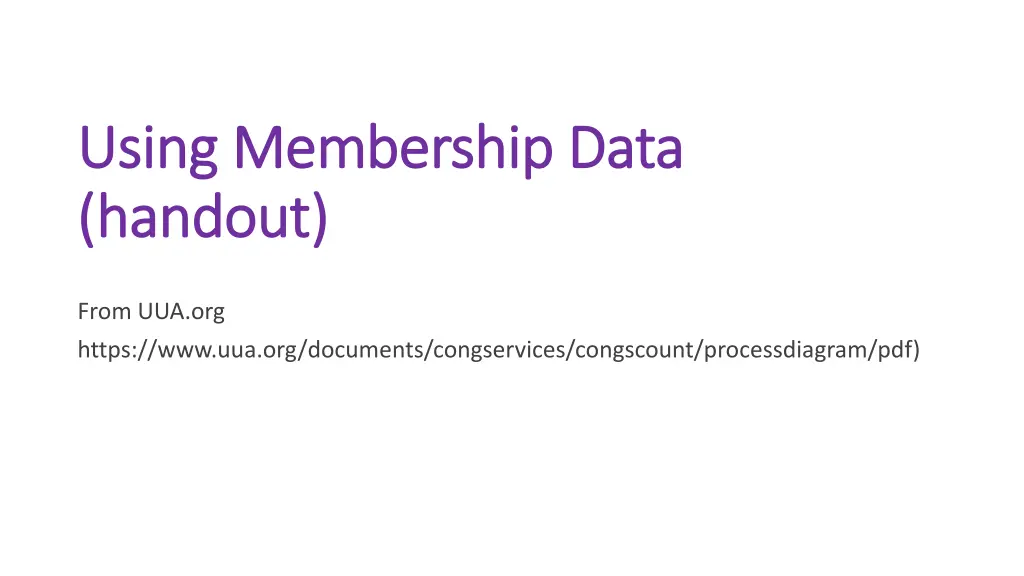 using membership data using membership data