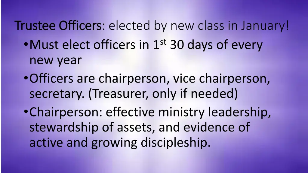 trustee officers trustee officers elected