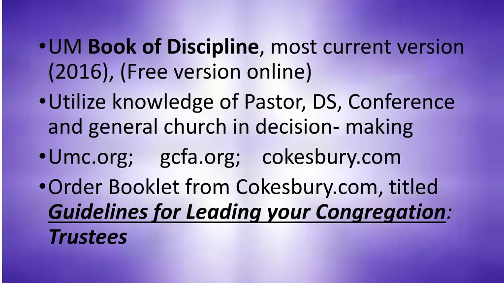 um book of discipline most current version 2016