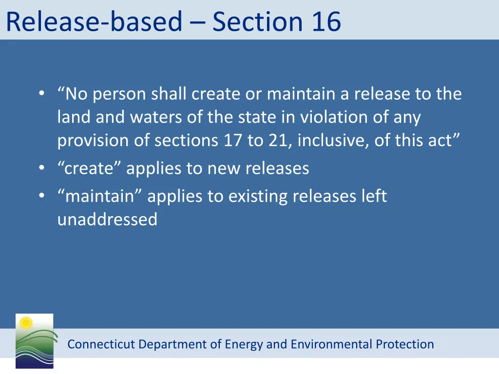 release based section 16