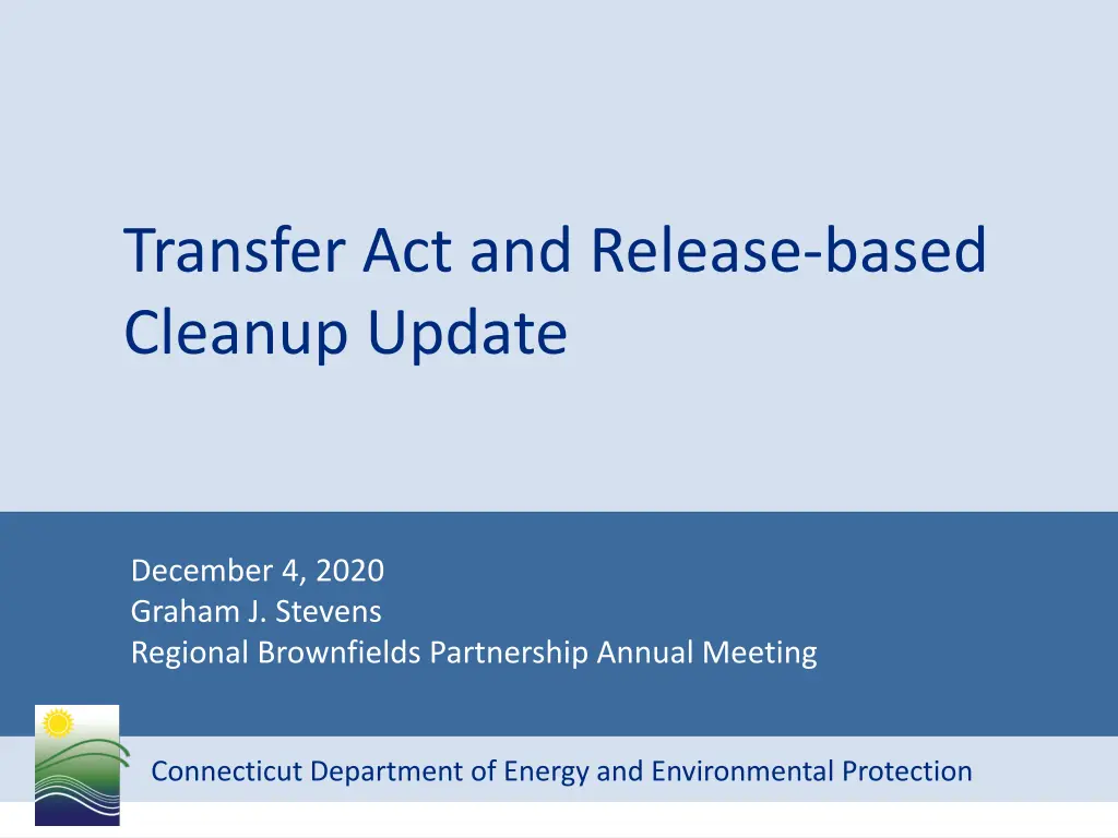 transfer act and release based cleanup update