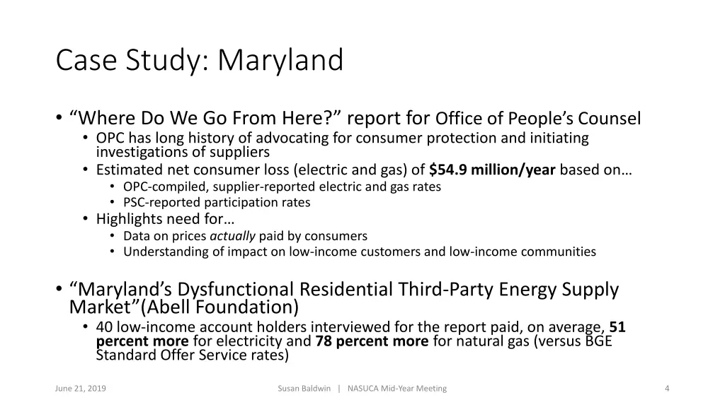 case study maryland