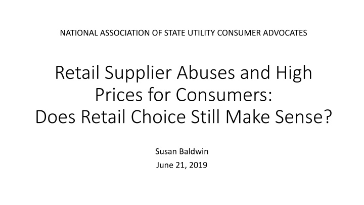 national association of state utility consumer