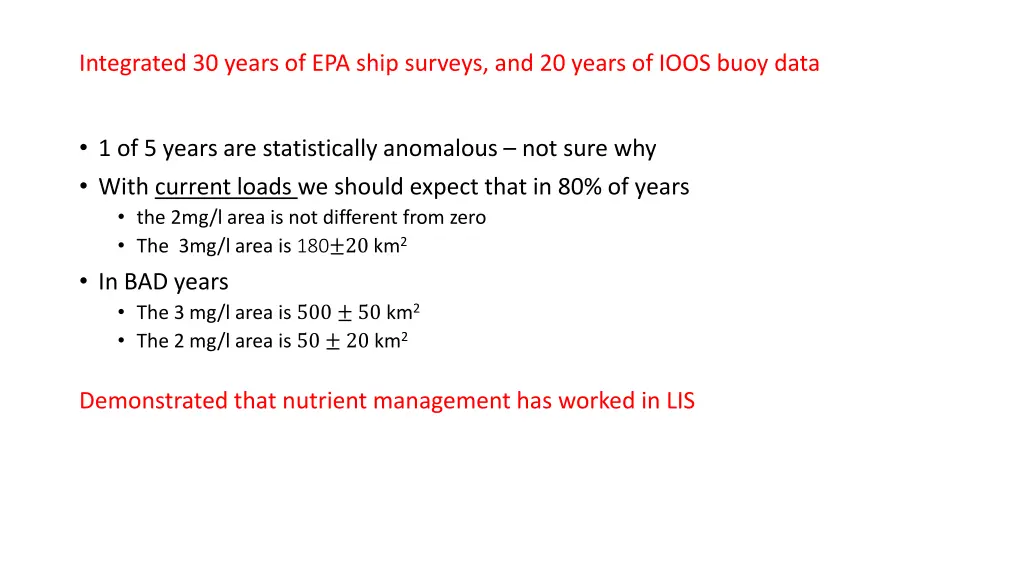 integrated 30 years of epa ship surveys