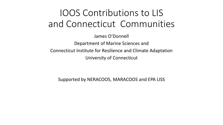 ioos contributions to lis and connecticut