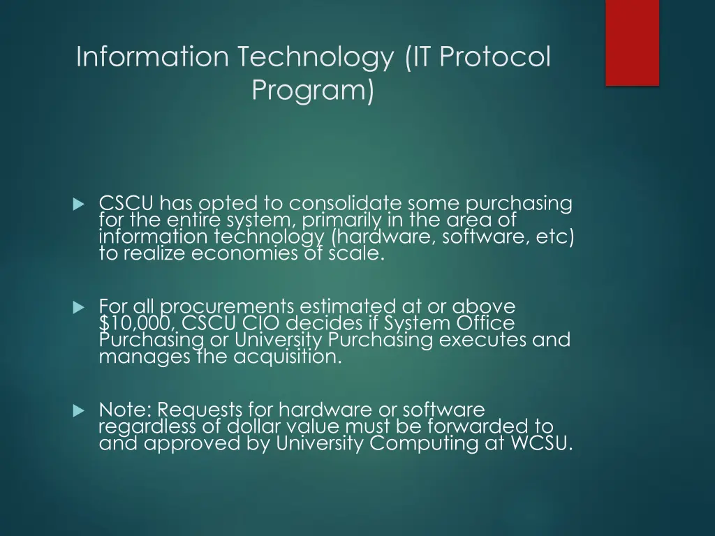 information technology it protocol program