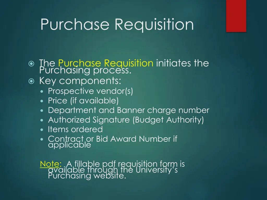 purchase requisition