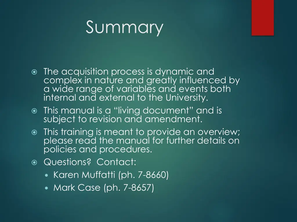 summary