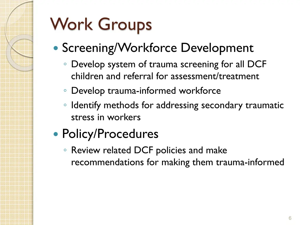work groups