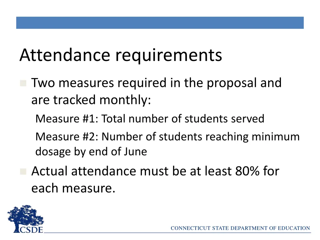 attendance requirements